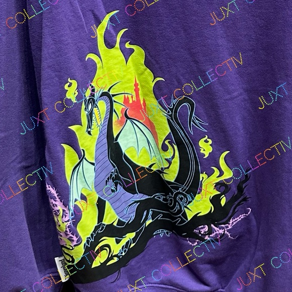 Disneyland Maleficent Purple Pullover Crewneck Sweatshirt - Picture 6 of 6